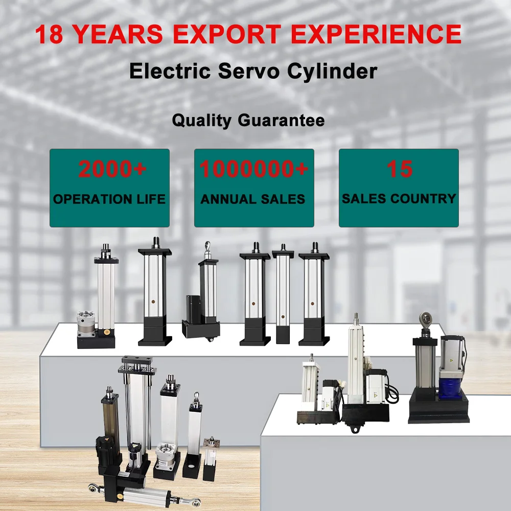 محرك سيرفو كهربائي اسطوانة تحميل ثقيل 48 فولت 2000 مللي متر محرك سيرفو صغير مع محرك تروس لتطبيقات جهاز التحكم عن بعد (RC).