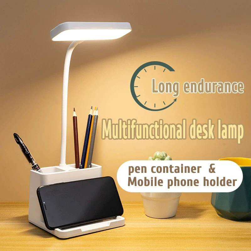 1Pcs USB Learning Dormitory Bedroom Bedside Reading Night Light LED Desk Lamp Eye Protection Desk College Student Nightlights