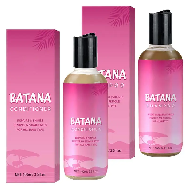 

batana oil shampoo and conditioner 100ml deeply nourishes strengthens Repair damaged Hair Thickening hair anti Hair Loss Shampoo