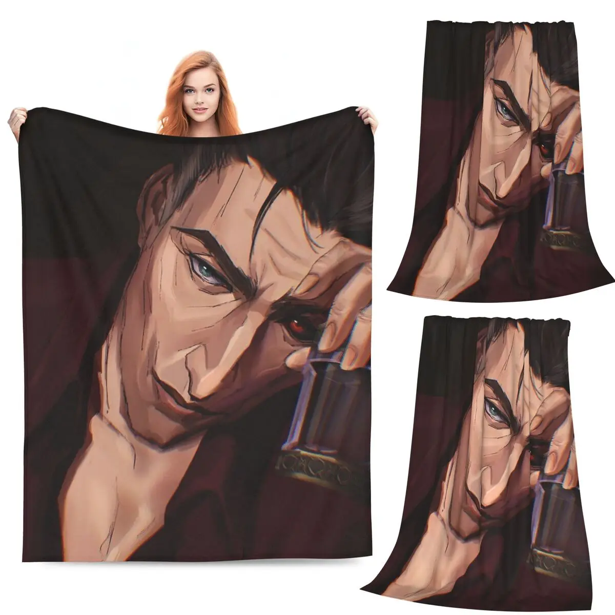 

Одеяла Silco Arcane Dark Villain L-Leagues Of Legend, флисовое одеяло для дивана, супер мягкое одеяло для дивана, уличное покрывало