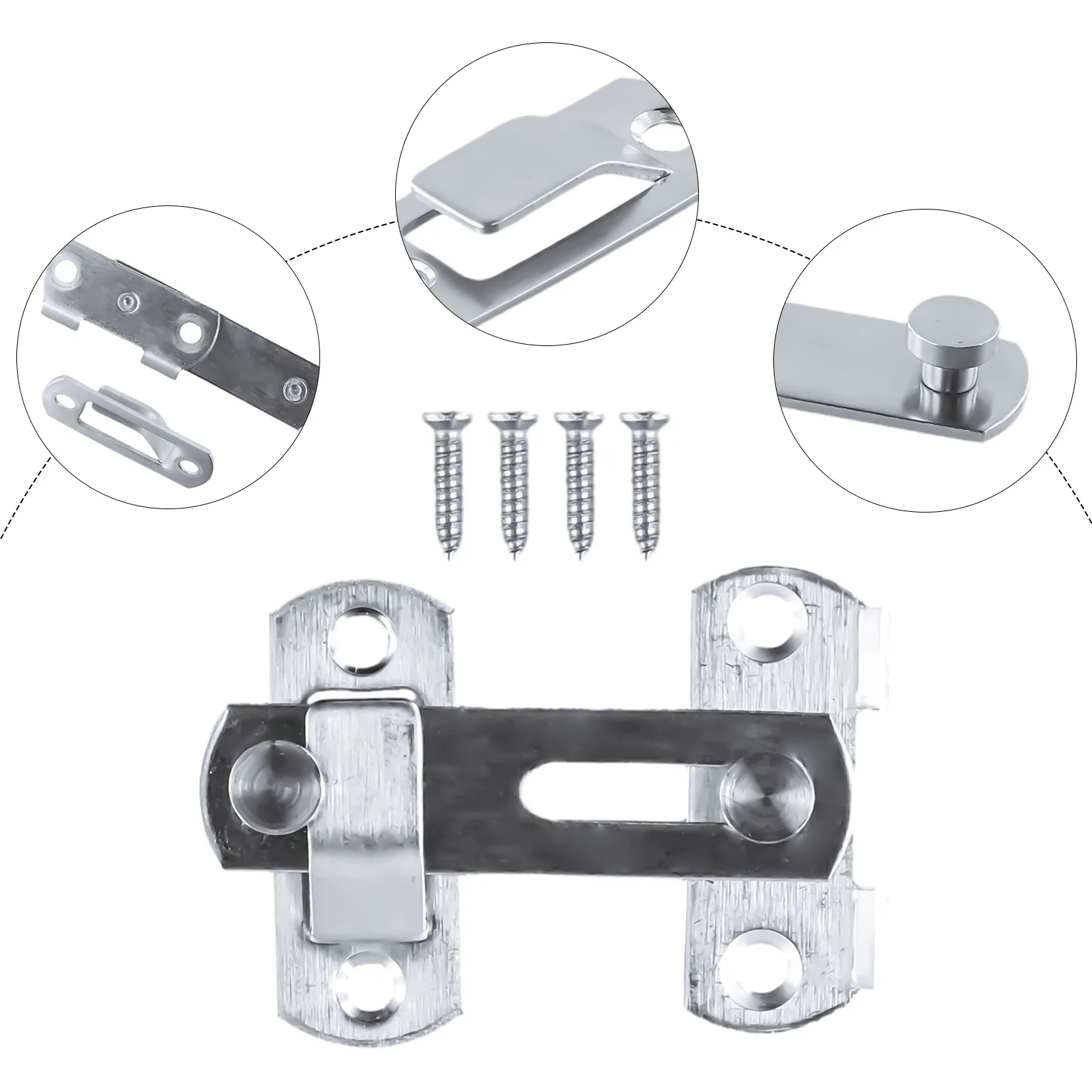 High Performance Stainless Steel Hasp Lock Suitable for Various Applications Including Furniture and Pet Cages