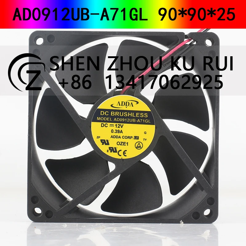 

ADDA 5 В 24 В 48 В постоянного тока 12 В 0,39 А AC EC 9025 шарик Шасси с большим объемом воздуха Осевой поток AD0912UB-A71GL Охлаждающий вентилятор
