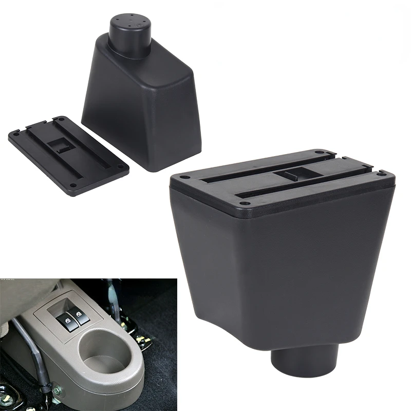 For Renault clio4  Armrest box Central Store Content With Retractable Cup Hole Large Space Dual Layer USB Charging