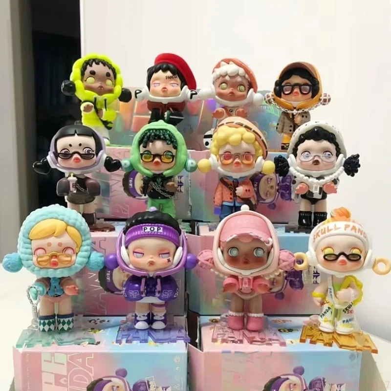 

POP MART Skullpanda HYPE Panda Series Blind Box - Kawaii Cartoon Anime Figure Doll Model Desktop Ornament Guess Bag Gifts