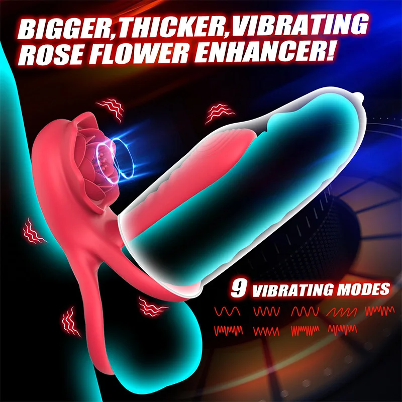 Dual Motor Men's Cock Ring Vibrator Penis Sleeve Stimulator Remote Control G-spot Erection Rings Clitoral Adult Sex Toy Supplies