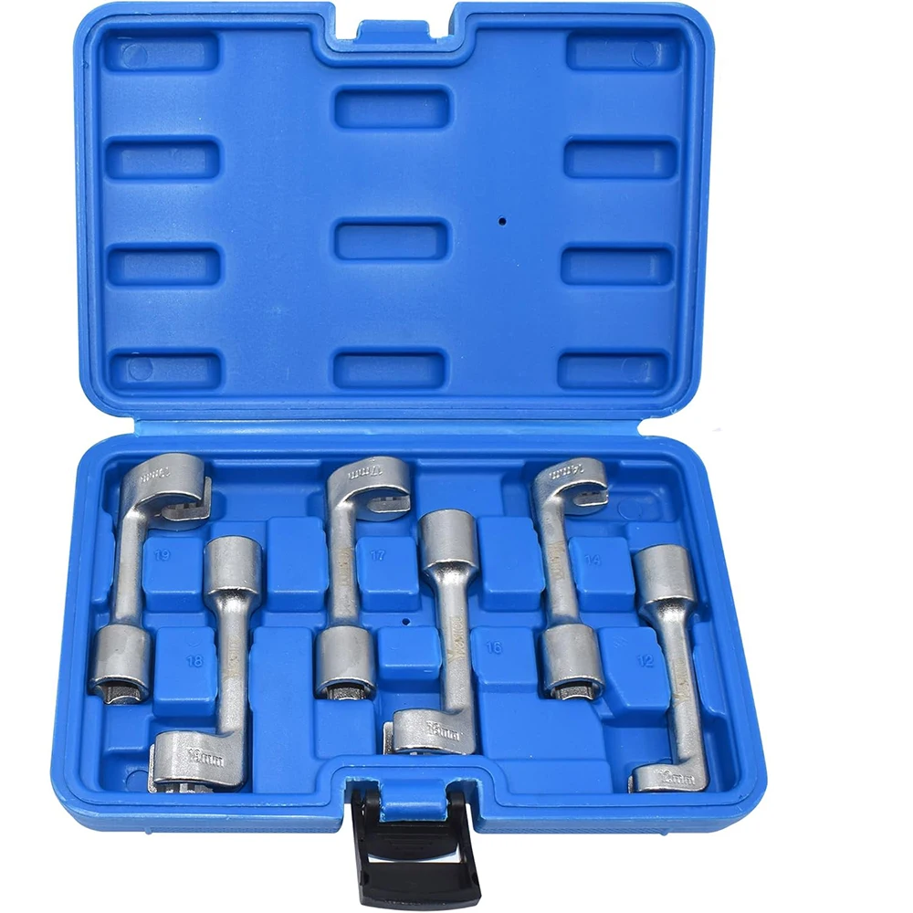 

6 шт., 12 точек, 1/2 дюйма, набор торцевых ключей для линейки Dr, L-образная головка для линейки под давлением с ключами 12 14 16 17 18 19 мм