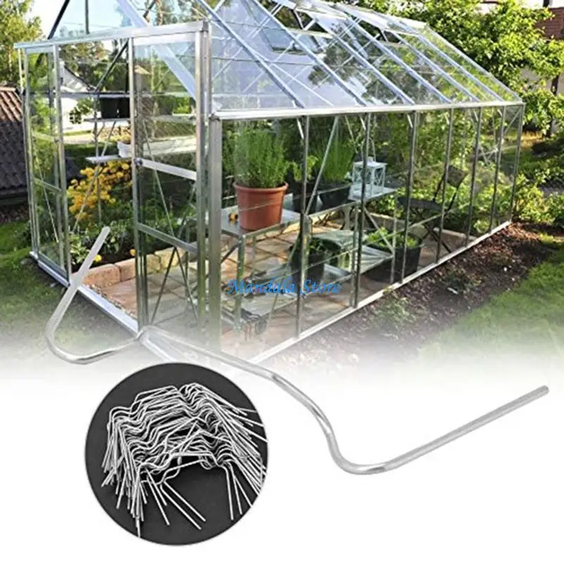 

U2JC 50PCS Stainless Steel Spring Clamp For Greenhouses Glass Panel Secure Hold Corrosion Resistant Gardening Accessories