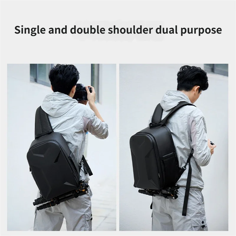 Hardshell Camera sling Backpack DSLR/SLR/Mirrorless Photography Camera bag Waterproof case with Tripod Holder&Laptop Compartment