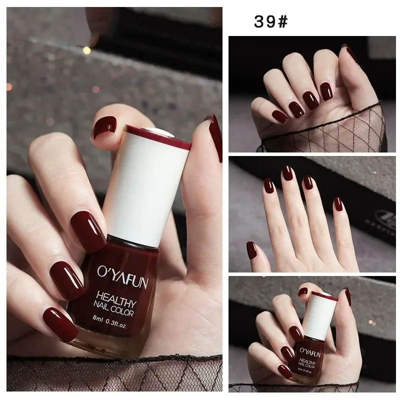 40 Colors Autumn Brown Colors Series Gel Varnish Water Based Nail Polish  Water Based No Baking Quick Dry Peel Off Nail Varnish