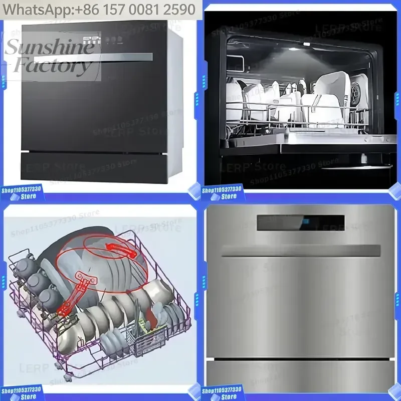 Portable Electric Table Freestanding Portable Home Commercial Countertop Household Dishwasher Dish Washer Machine