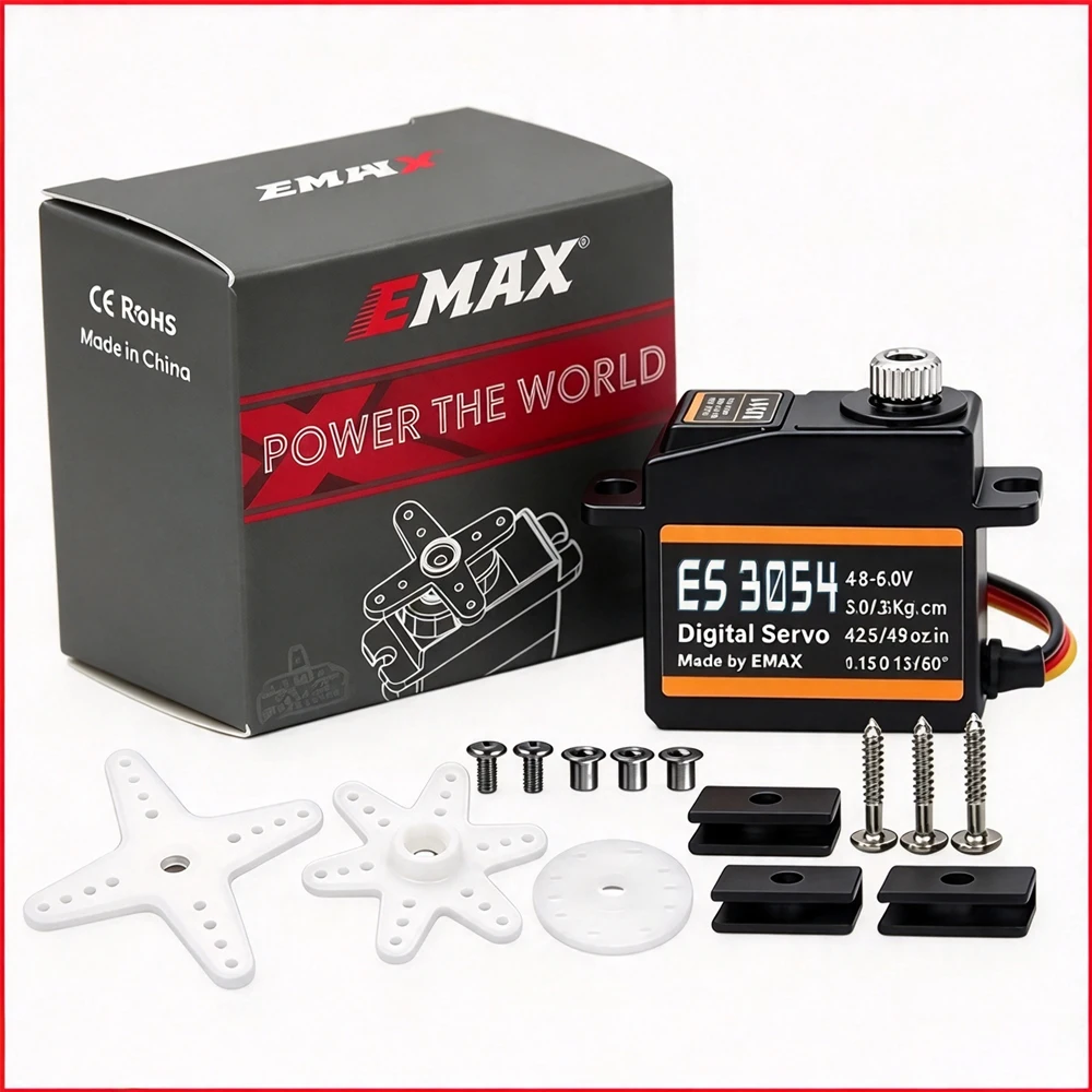 4 teile/los Emax ES3054 3054 4,8 V-6,0 V 17g 3,5 kg 23T Metall Getriebe Digital servo Für RC Flugzeug Hubschrauber Zubehör Teile