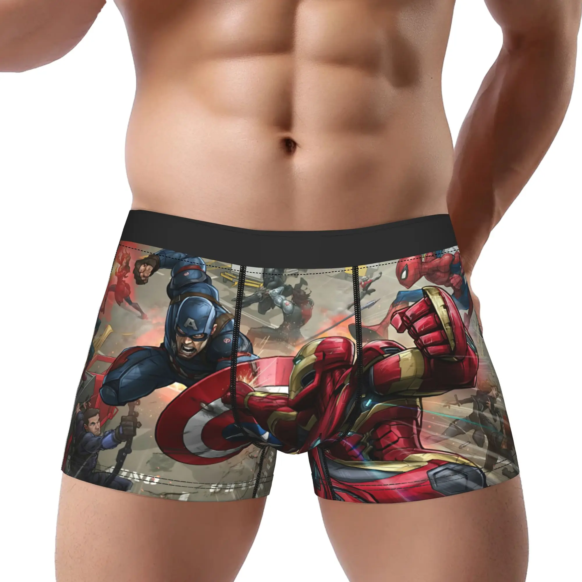 

Боксеры Avengers для взрослых 18+, мужские трусы, удобные шорты, боксеры-брифы