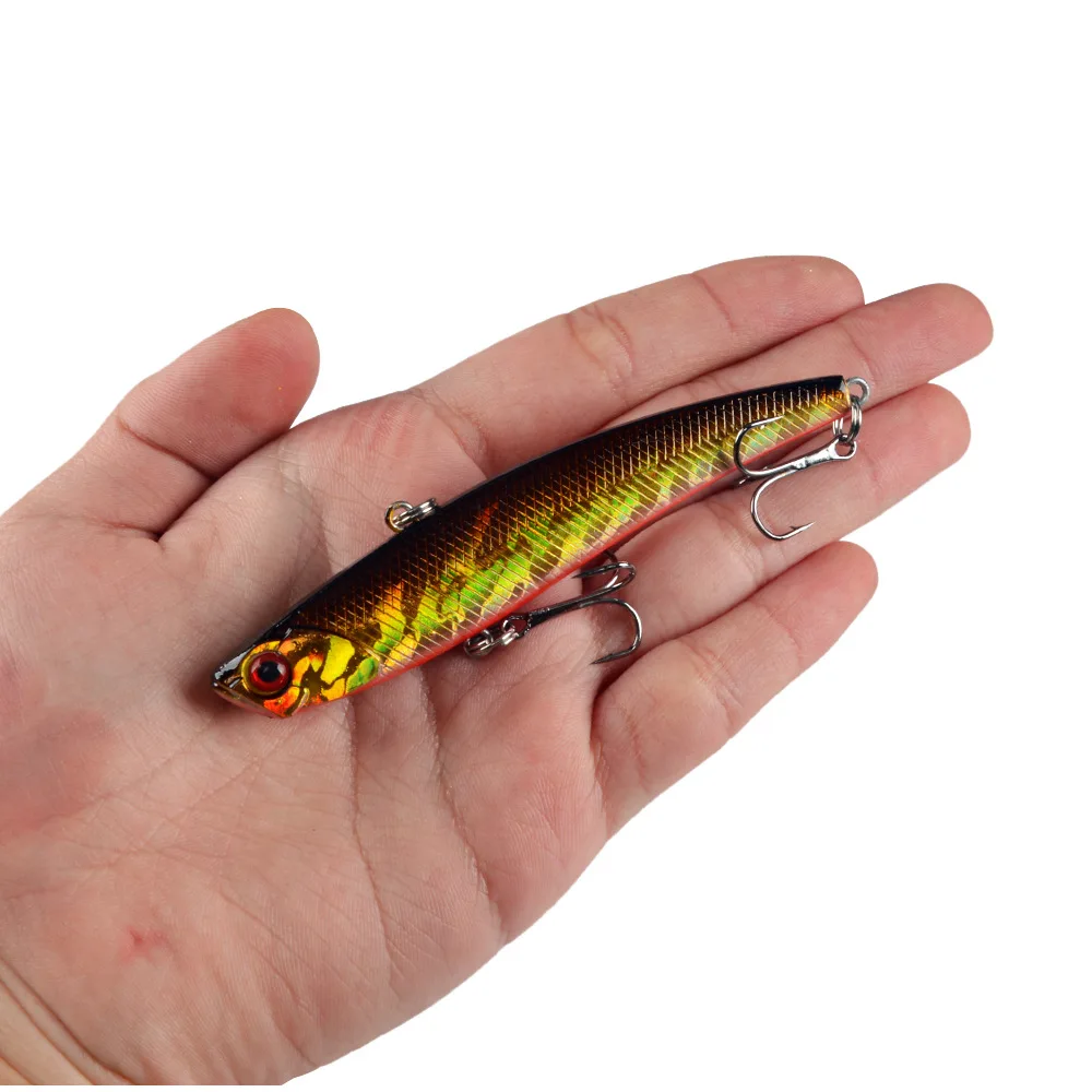 1pcs 9.5cm 23g Hard VIB Lures Fishing Minnow Bait Treble Hooks Sinking Crank bait Wobblers Fishing Tackle 3D Eyes image 4