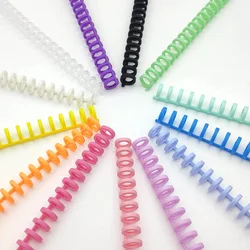 10pcs 10mm Detachable Buckle Loose-leaf Binding Strip 30-hole Opening And Closing Ring Coil DIY Binding Strip Plastic Binder