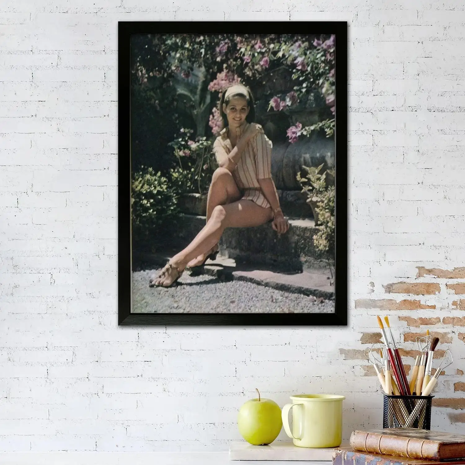 كلوديا كاردينال الممثل قماش ملصق فني وفن جدران، طباعة الصور، ديكور غرفة نوم الأسرة الحديثة، الملصقات، اللوحة الزخرفية