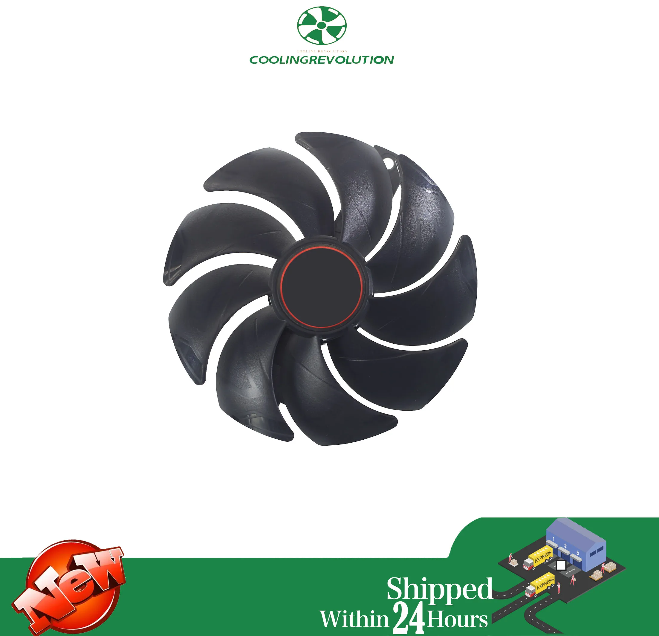 FD10015M12D 95MM 6-pin DC 12V 0.45A RX 5700XT GPU Cooler For Sapphire RX 5500 5600 5700XT Pulse Cooling Fan