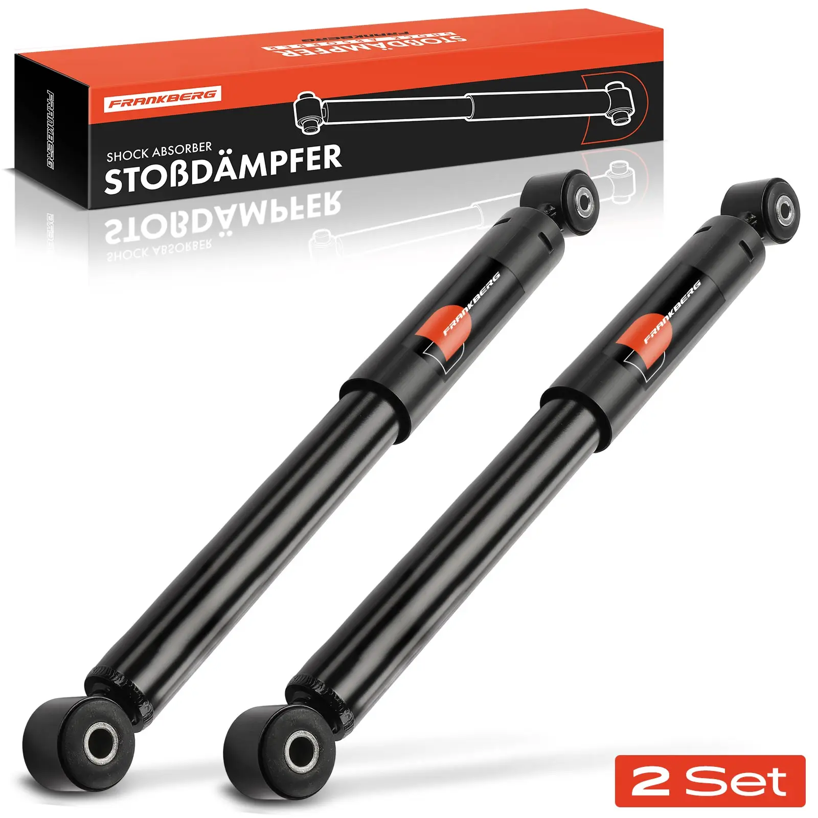 Frankberg 2x schokdemper Gasdruk Achteras Links Rechts voor VW Golf 4 1J Bora Audi A3 8L1 TT 8N Seat 1996-2006 553243
