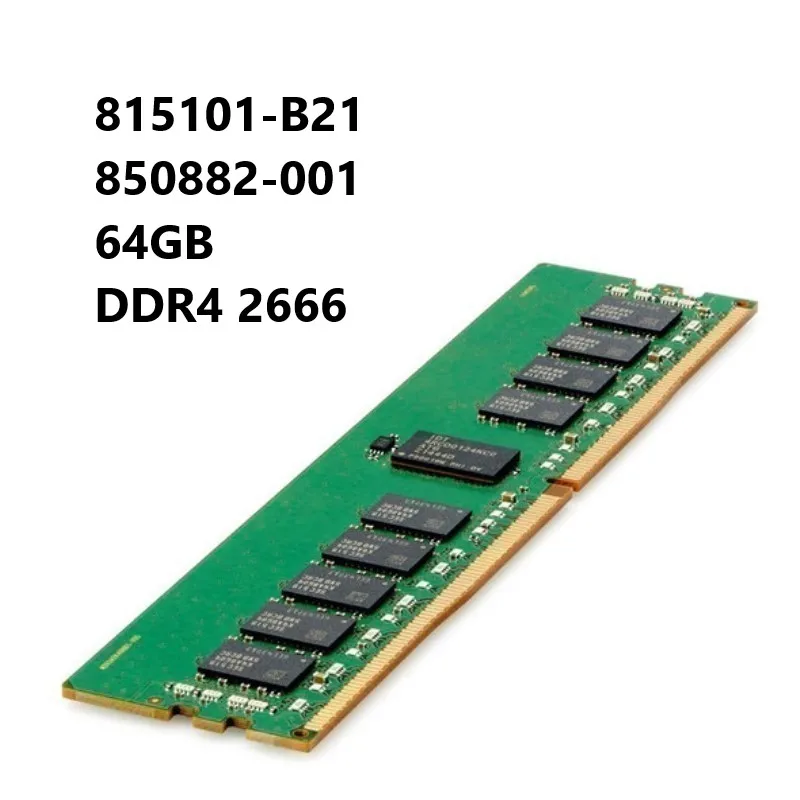 Smart Memory Kit 815101-B21 850882-001 64GB 4Rx4 DDR4 2666MHz CL19 ECC Reg LRDIMM 288-Pin SDRAM RAM for H+PE ProLiant G10Servers