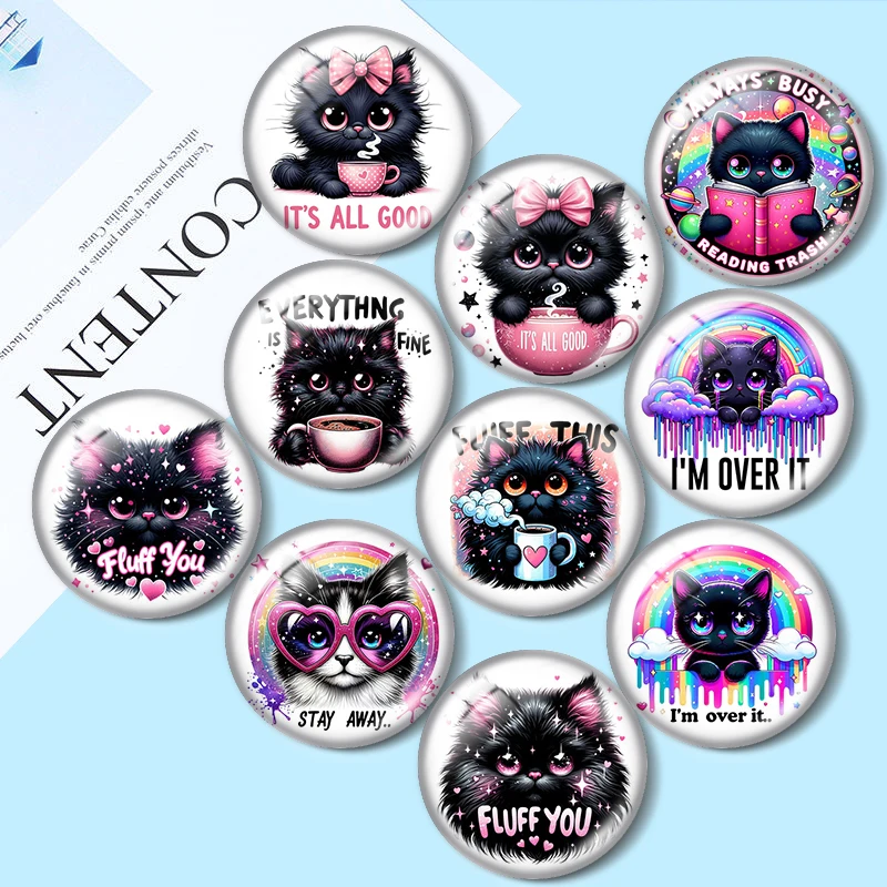 Animal Valentine's Day 12/18/20/25mm glass cabochon  bracelet pendant rings for jewelry demo earrings back Making findings
