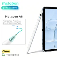 Lápiz Metapen A8 para Apple iPad 2018-2025, (Carga 2 Veces Más Rápida), Sensibilidad a la Inclinación, Precisión de Píxeles, Lápiz Digital Inteligente Táctil