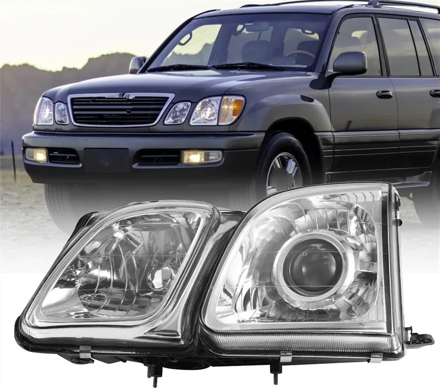 

For Lexus Lx470 1998 1999 2000 2001 2002 2003 2004-2007 Front Bumper Head Light Headlamp Driving Headlight Turn Signal Light