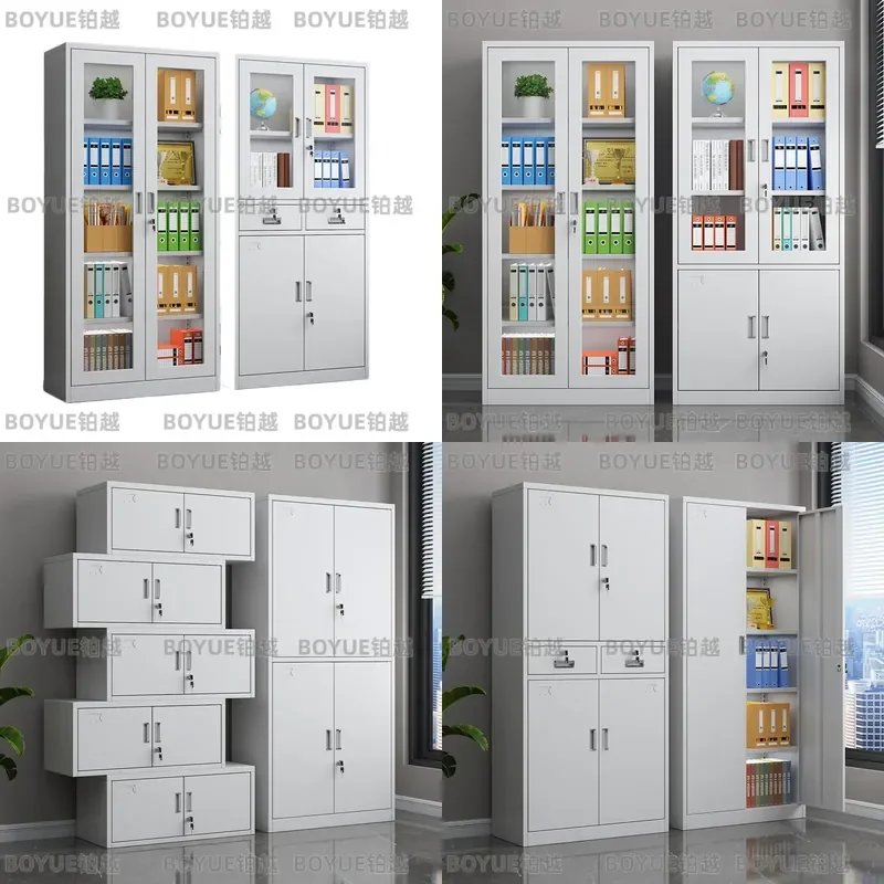Custom Steel Office File Cabinet with Lock Metal Storage Locker for Financial Documents Certificates Low Profile Iron Data