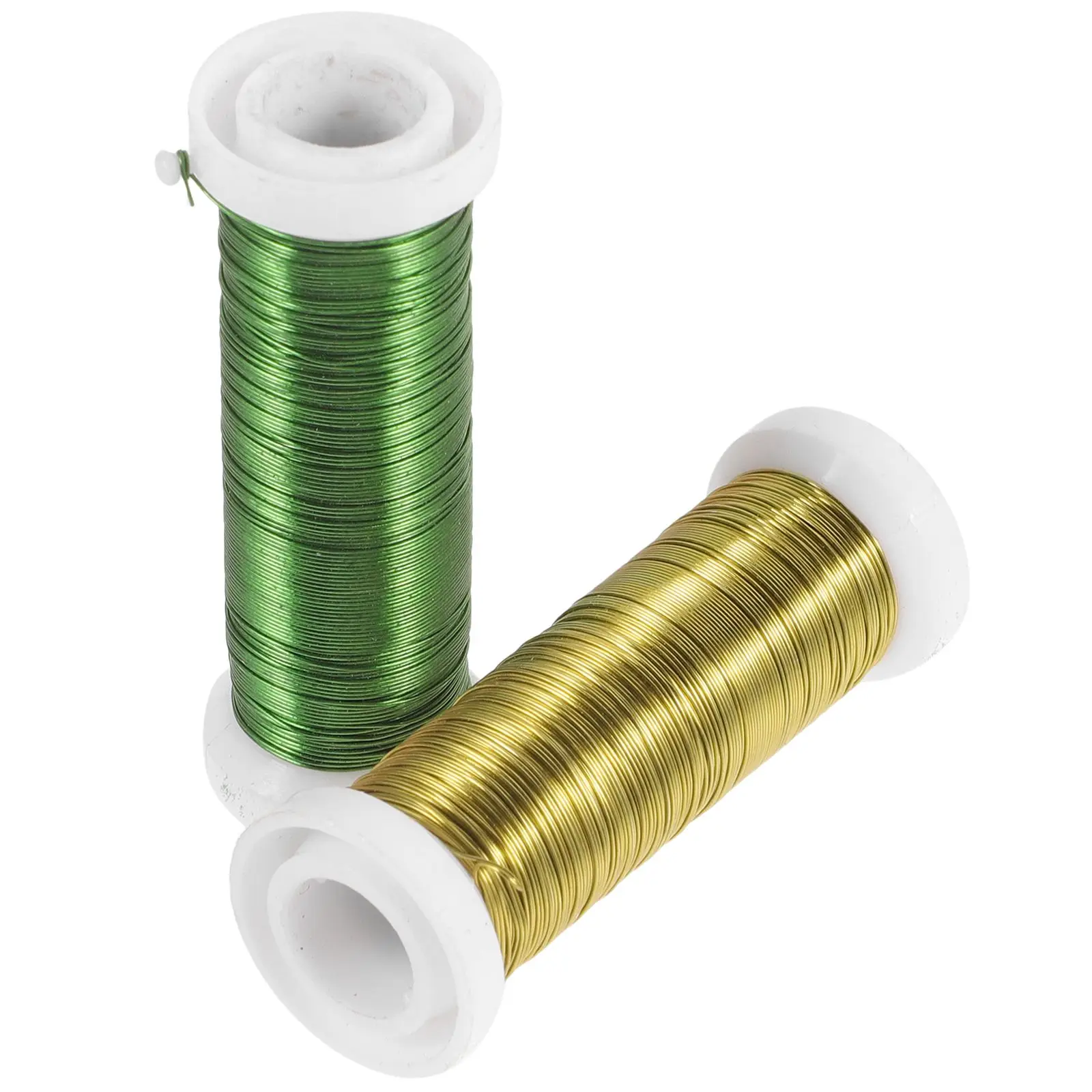 

2 Rolls Filigree Wire Stems Yellow Green Color Bendable for DIY Decor Artificial Flowers Arrangements Wreath
