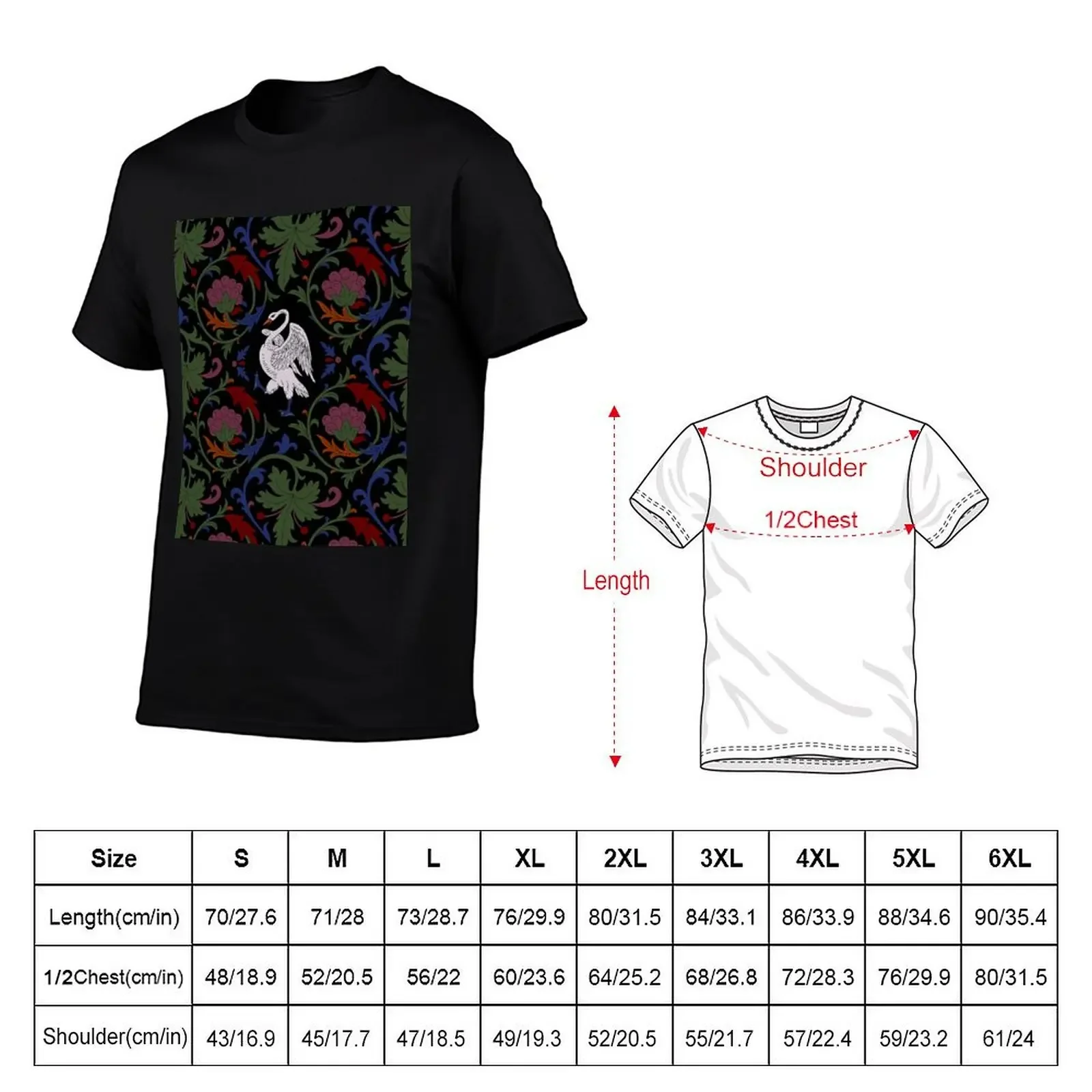 The Rampant Swan T-Shirt customs summer tops custom shirt Men's t-shirts