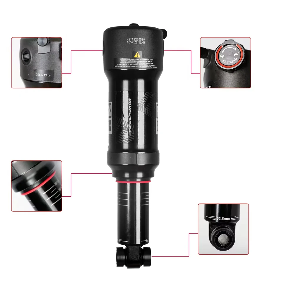 パーツ Rock shox recon RockShox Rear Shock 185×52.5mm Trunnion Deluxe Select for Mountain