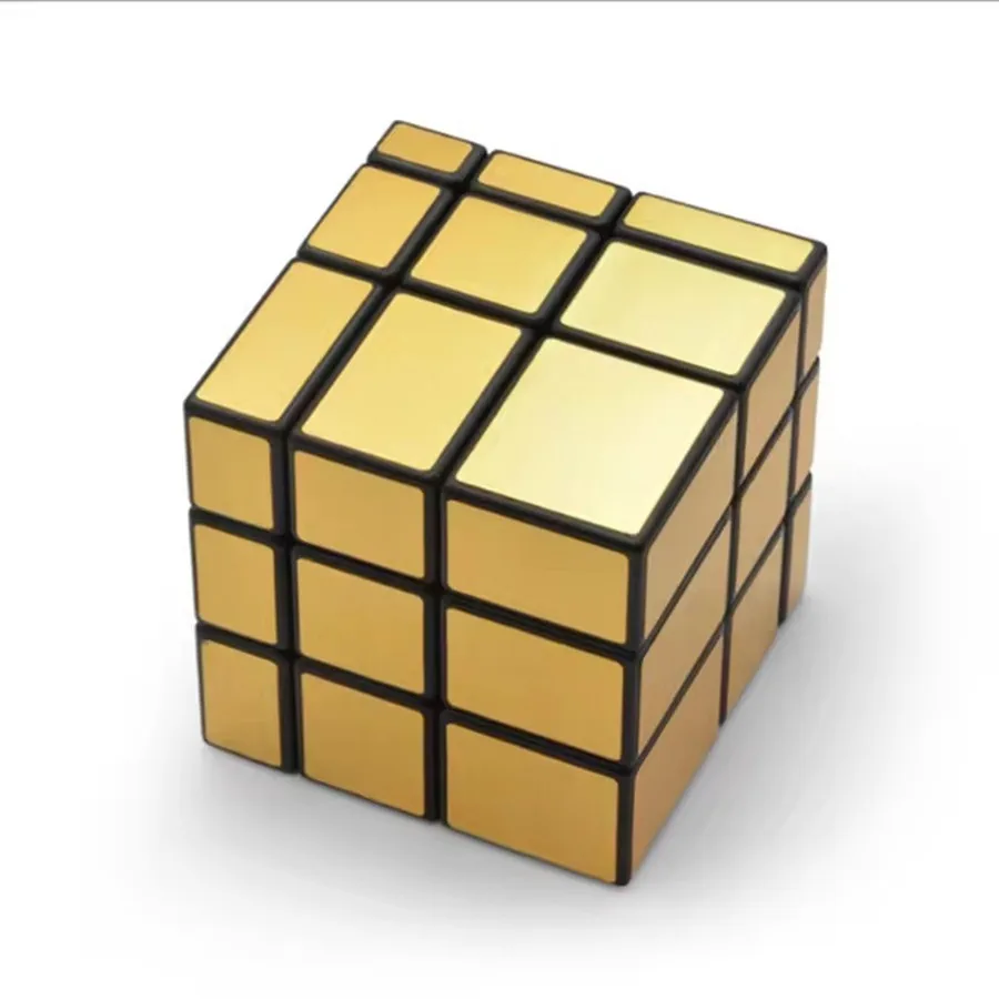 MoYu 3x3 Specchio Cubo Magico Puzzle Cubo di Velocità D'oro/Argento Adesivo Cubo Professionale Agitarsi Giocattoli Cubo Magico Puzzle giocattoli