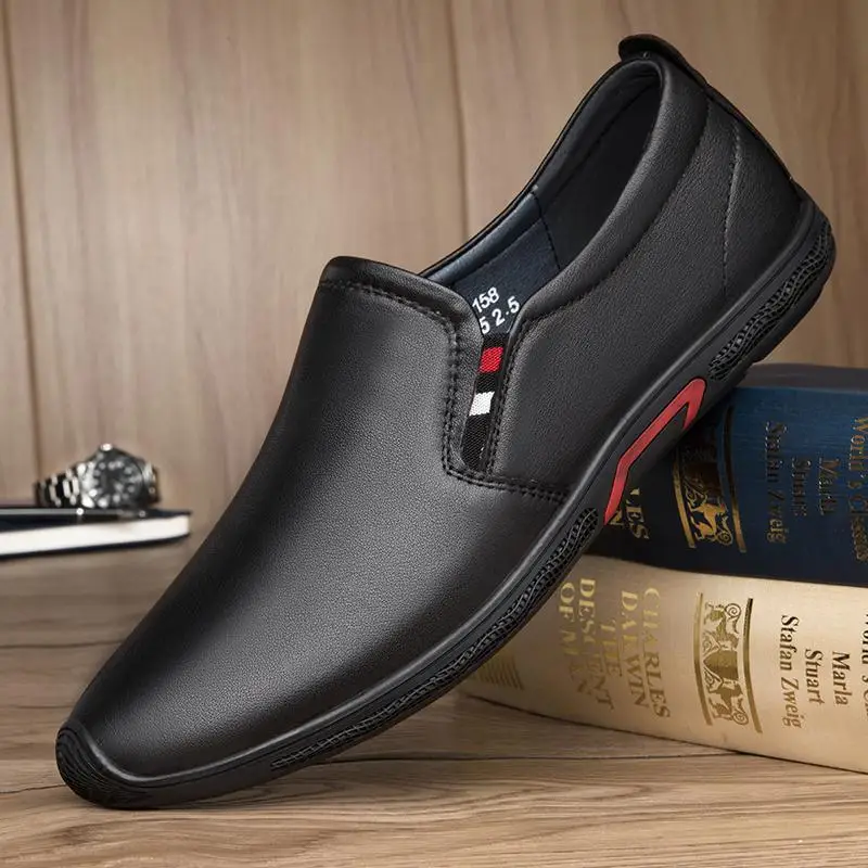 

Trendy Leather Casual Shoes Soft Leather Soft Bottom Men's British Style Breathable Moccasins Men