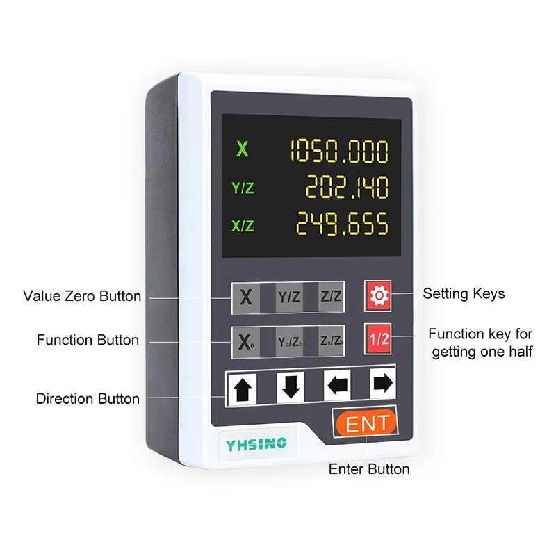 YH800 Mini Digital Readout for Lathe 2 3 Axis Dro Set Display YH800-2E YH800-3E TTL DB9 for Lathe Milling CNC Boring Machines