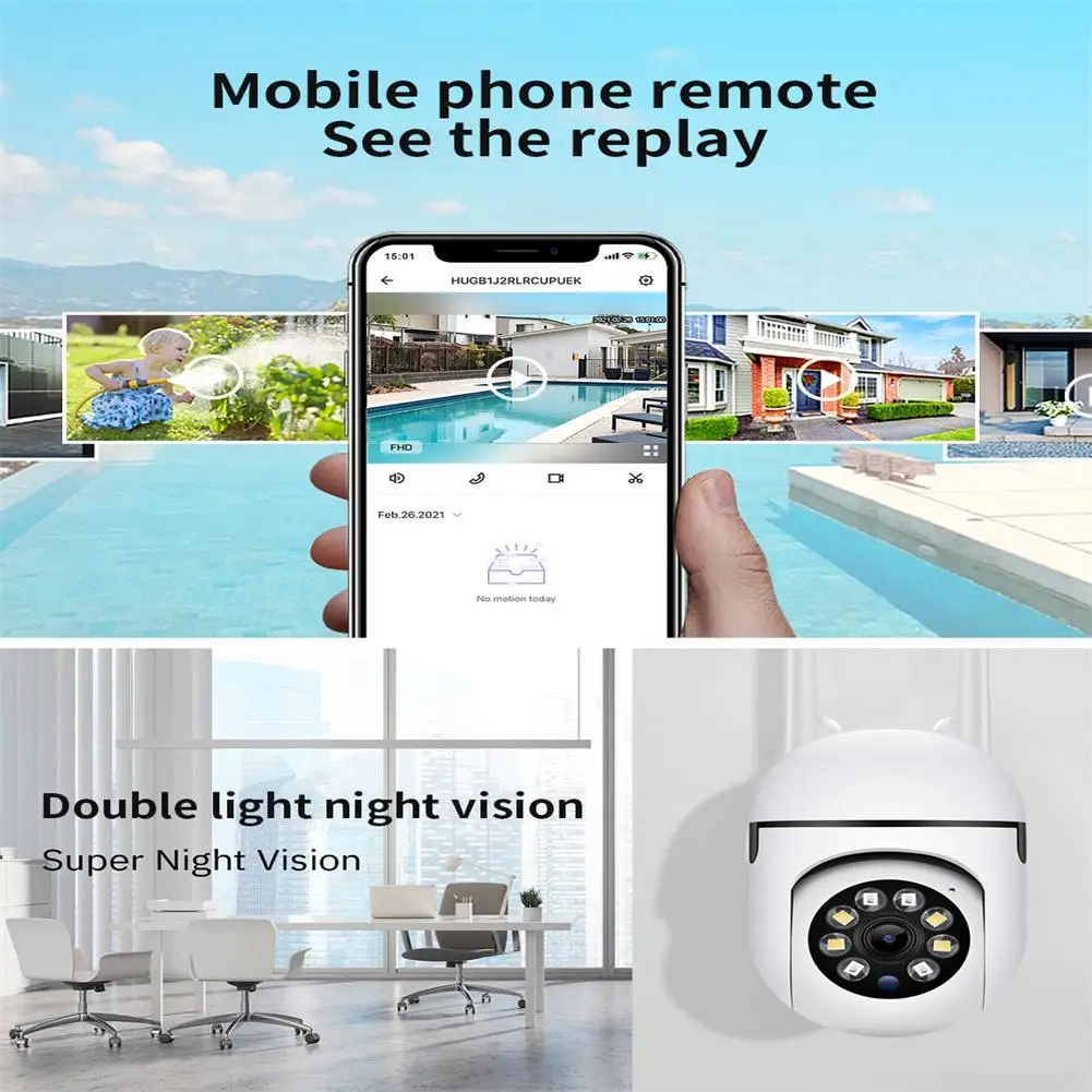 2MP A7 network camera, wireless security monitor, artificial intelligence tracking camera, night vision lens is  very powerful