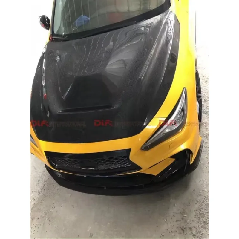 GT Style Carbon Hood Fit for 14-19 Infiniti Q50 V37 Front Vented Hood Bonnet Carbon Fiber！