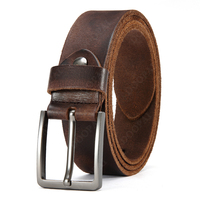Antique High-quality Metal Needle Buckle, High-quality Top Layer Cowhide Men's Casual Belt/strap with Multiple Colors To Choose