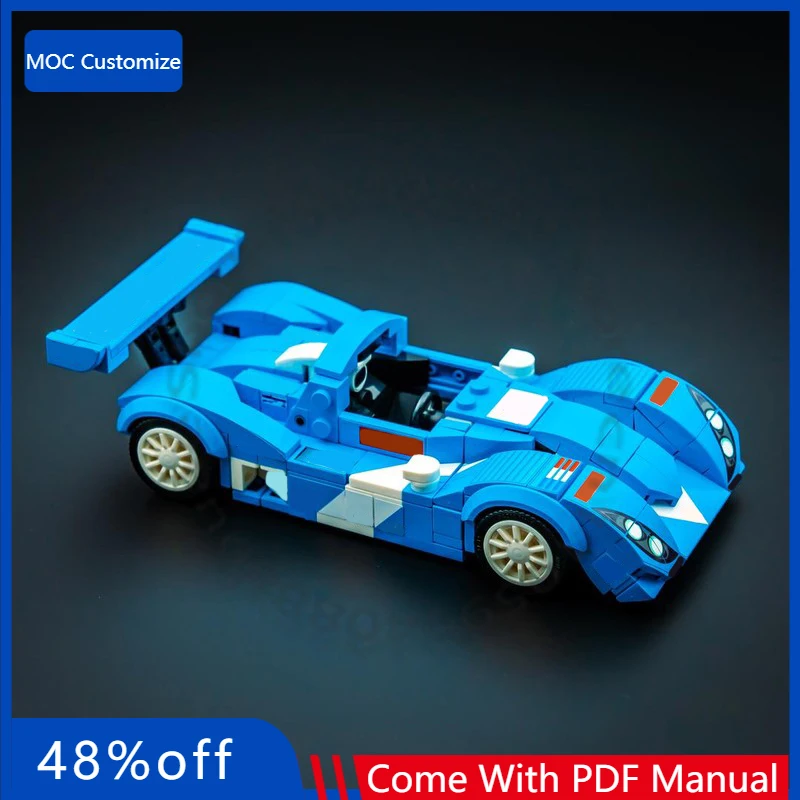

327 деталей: Скоростной гиперкар Lola B98/10 MOC — Модульный конструктор для детей, развивающий творческий дизайн, DIY-сборка, игрушка-подарок