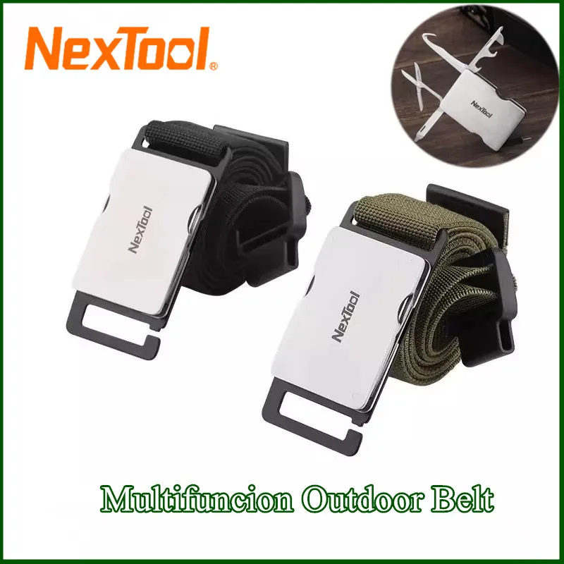 

NexTool Multi Functional Men Waist Belt Buckle Multitool Belt Repair Tool Screwdrivers Scissors File Bottle Opener EDC Tools