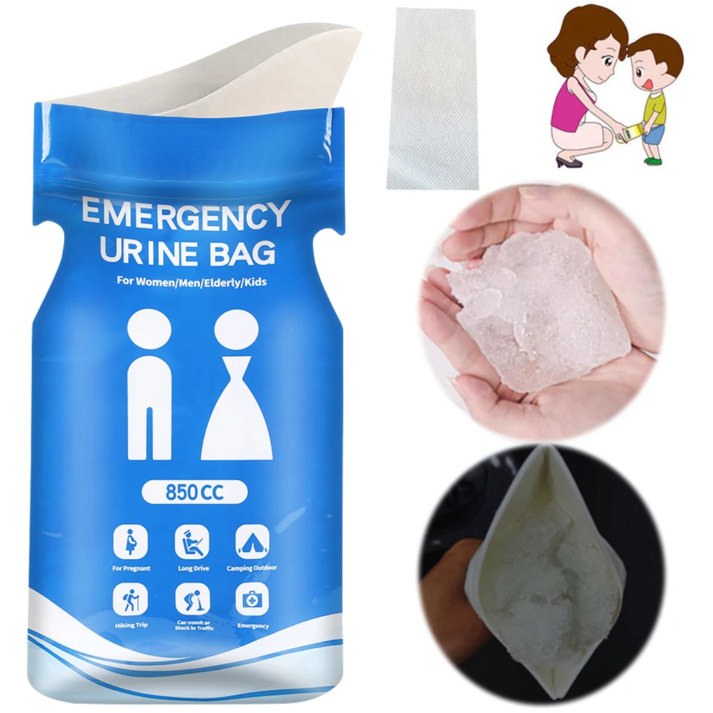 1-8Pcs Disposable Urine Bags for Outdoor Emergency Portable Urinate Bag Travel Mobile Toilet Camping Hiking Vomit Bags 700/850ML