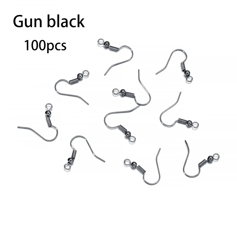 100/300 Stks/partij Hypoallergene Oorbelhaak Kit Mixkleur Oordraden Vishaken Open Springringen Oordopjes Voor Diy Sieraden Maken