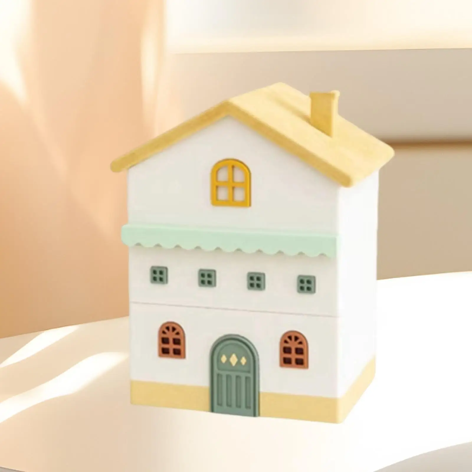 

Dollhouse Shaped Jewelry Organizer Jewelry Storage Box Shelf Ornament Cabinet Display Case Trinket Box for Bracelets Pendants