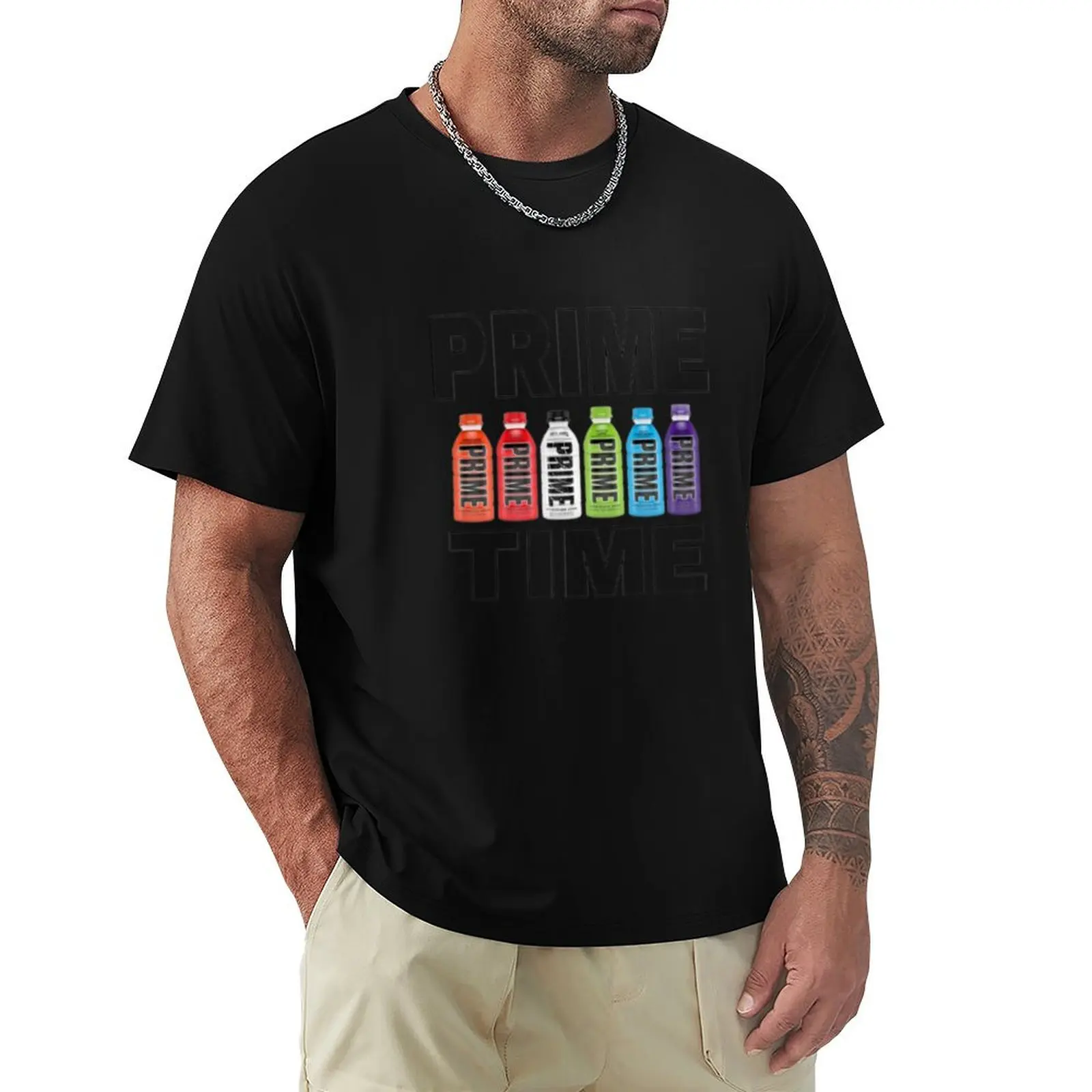 prime hydration drink T-Shirt Breathable Basic Cotton T-Shirt