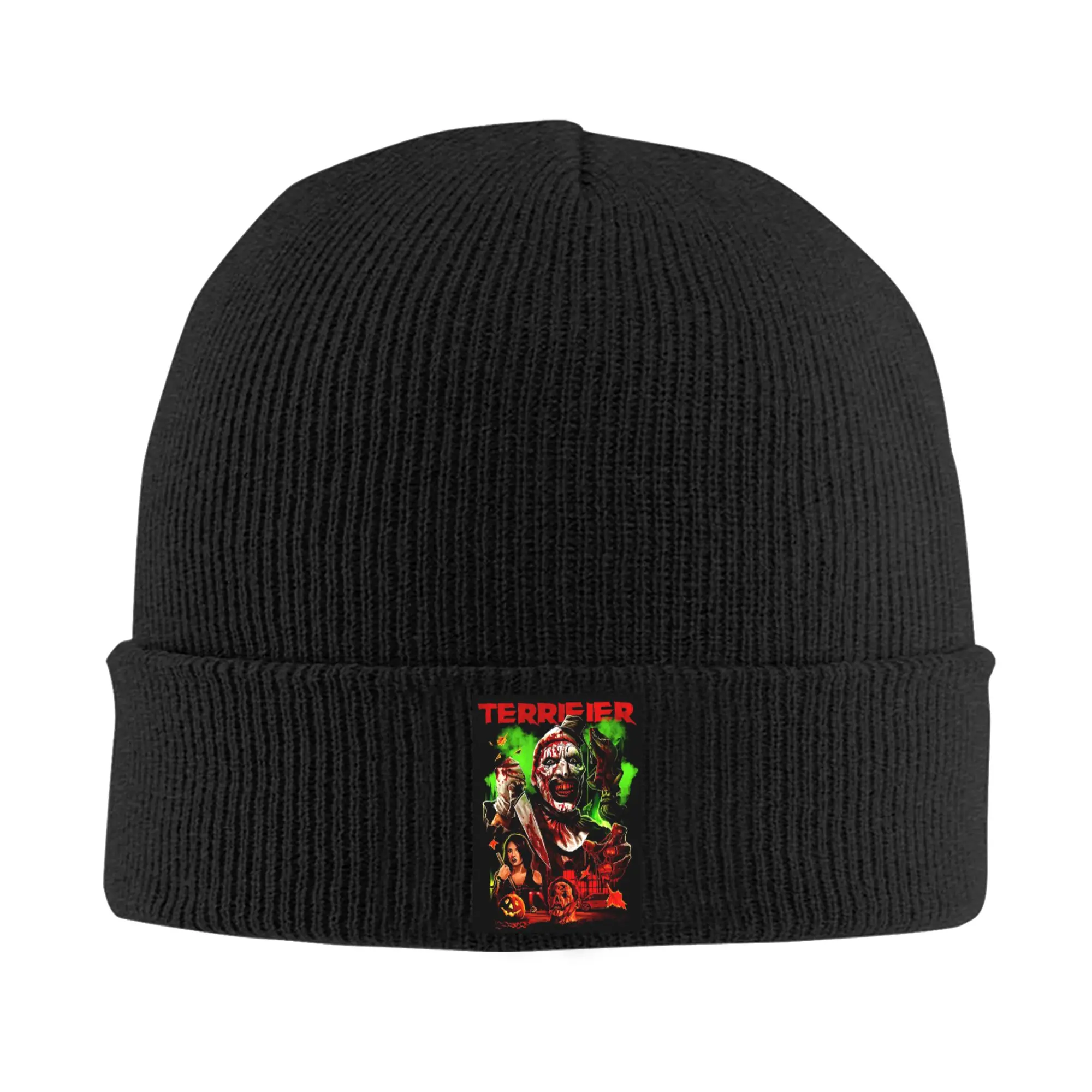 Custom Horror T-Terrifiers Halloween Skullies Beanies Caps Men Women Unisex Fashion Winter Warm Knitted Hat Adult  Bonnet Hats