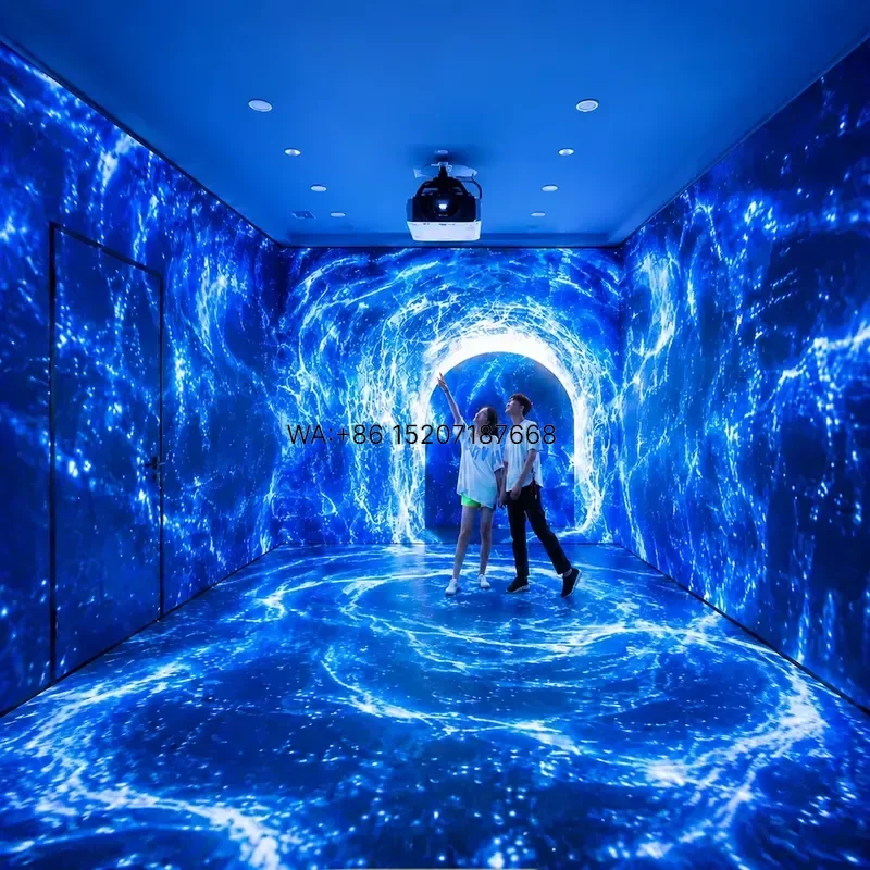 Wmwmnu Immersive Interactive Projection Game Room System for Indoor Entertainment Center Family Fun and Attraction Zones