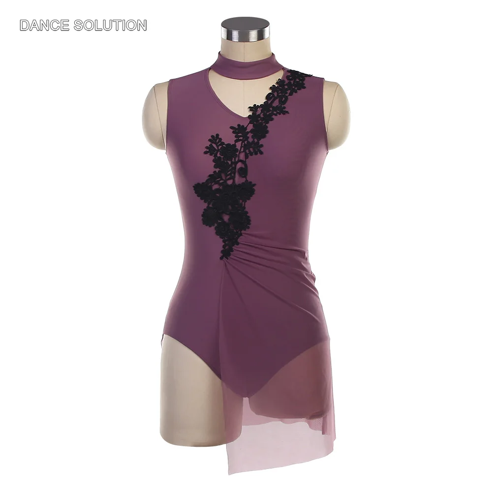 

Mauve Lace Contemporary Dance Leotard for Women Girls Stage Performance Dancewear 26268A