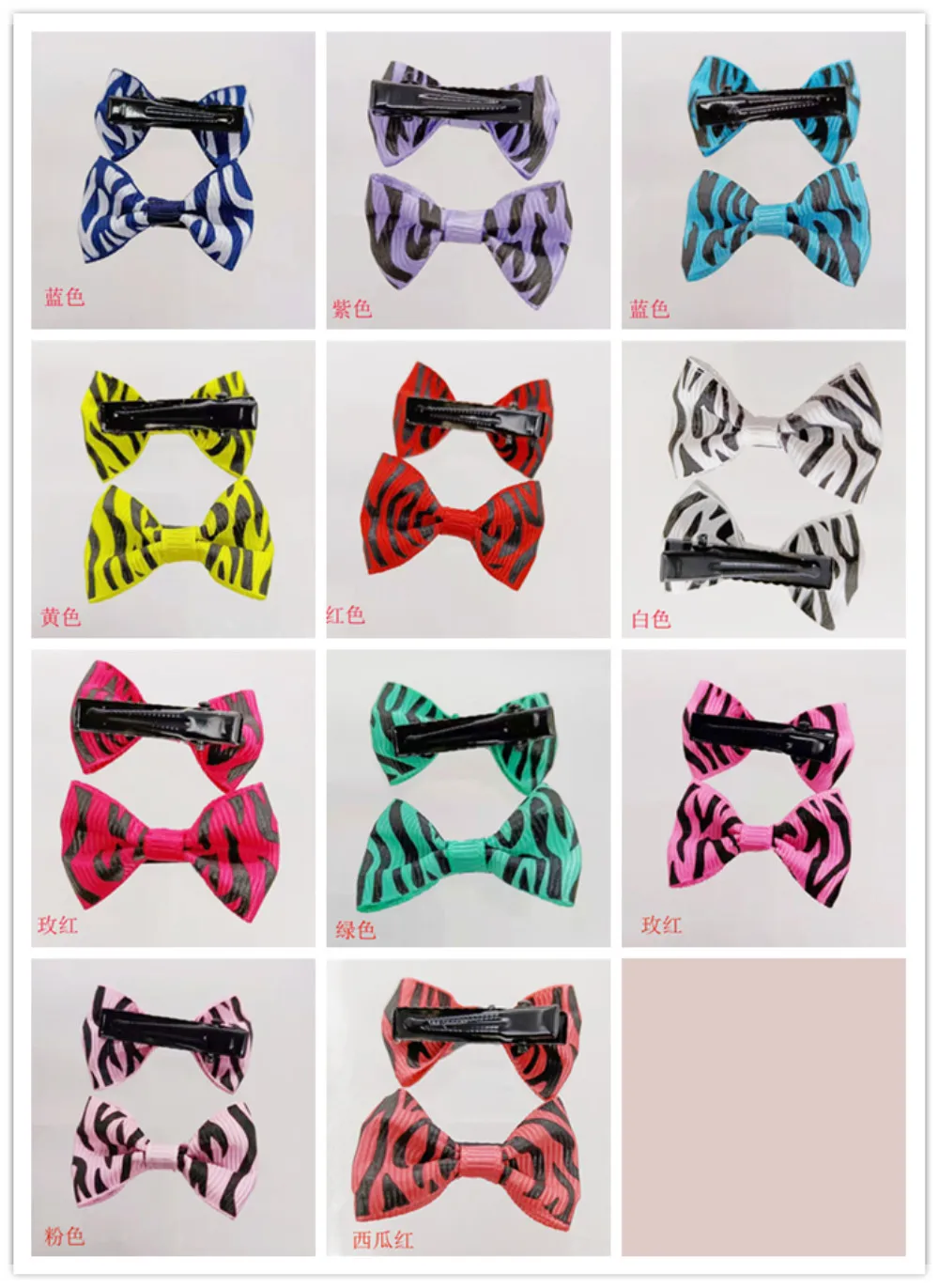 100Pcs Mini สุนัข Bow Hairgrips ผู้หญิงเสือดาวพิมพ์ทั้งห่อความปลอดภัยกิ๊ฟหนีบผมเด็ก Hairpins เครื่องประดับผม