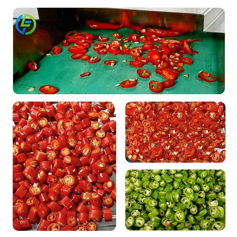 Customized Industrial Electric Automatic Stainless Steel Vegetable Okra Cucumber Carrot Chili Pepper Cutter Cutting Machine