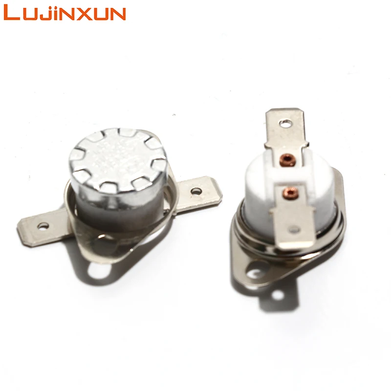 LUJINXUN 10pcs Flat Foot Ceramic KSD301 16A 250V Normally Closed Temperature Switch Thermostat KSD302 40 65 75 85 95 110~150 C
