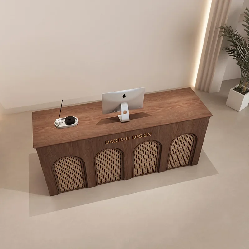 

Деревянная касса, стойка регистрации, кассовый аппарат, стойка регистрации, простой дизайн, офисная мебель Meja Kasir LLRD