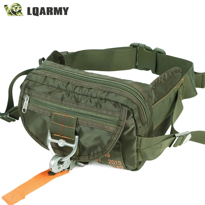 LQARMY Outdoor Waist Bag Nylon Waterproof Waist Bum Bag Running Jogging Belt Pouch Zip Fanny Pack Mobile Phone Bag