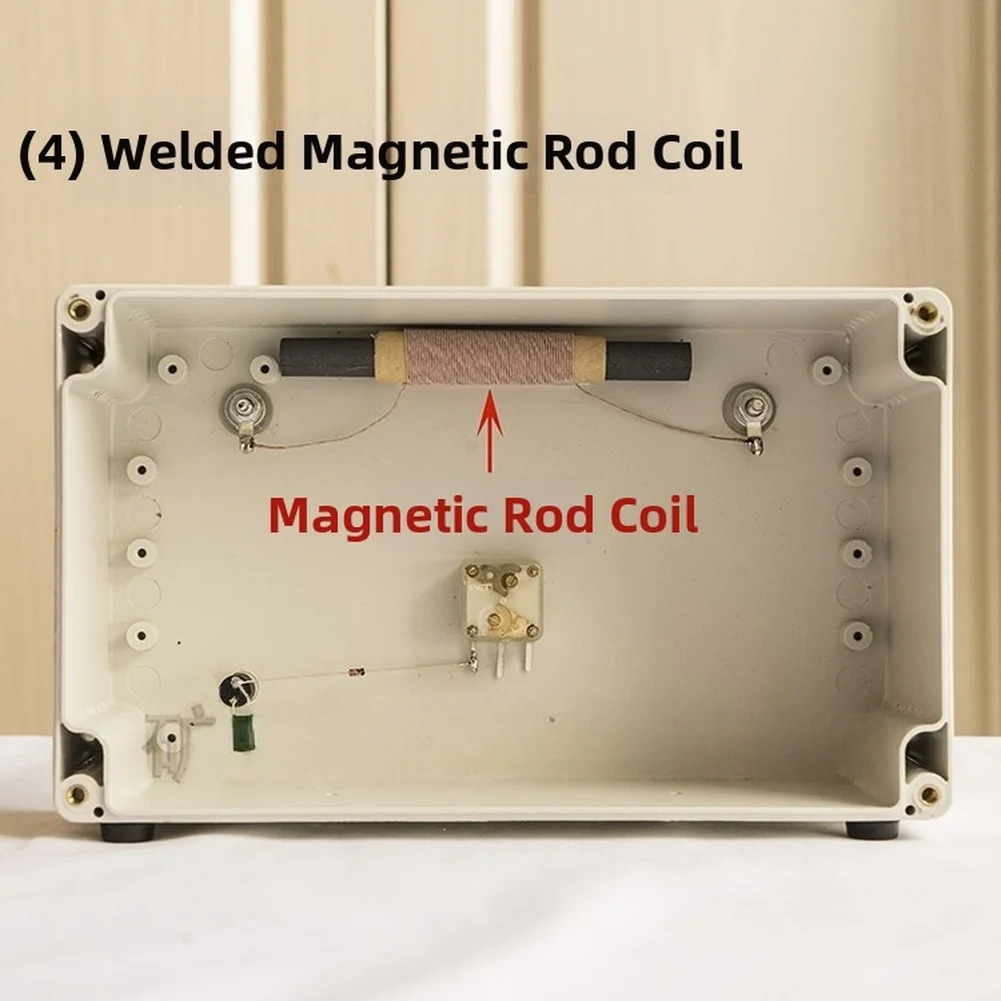 1set DIY Radio Receiver Kit With Magnetic Rod Coil Diode 223p Variable Capacitor And 3.5mm Jack For Learning Basic Electronics
